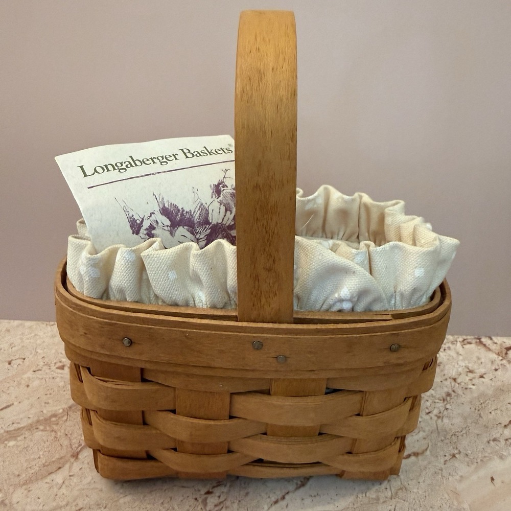 Longaberger 1995 Horizon of Hope Basket with Liner Protector & Papers USA #17124